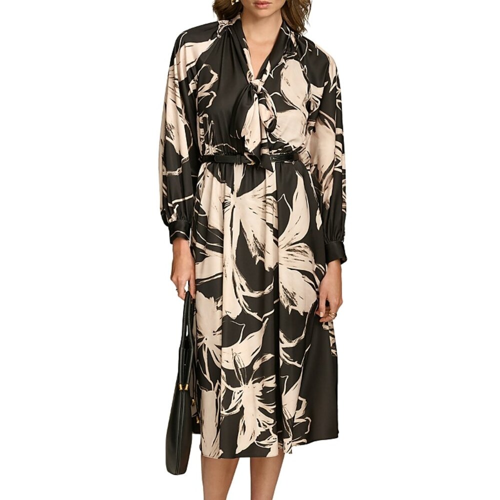 Donna Karen New York Long Sleeve Midi Dress
